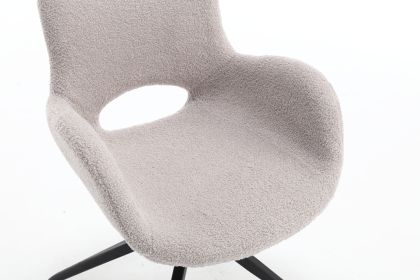 TS Teddy Velvet Upholstered Chair with Metal Legs,Modern Accent Without Wheels, Home Office Chair Desk Chair Computer Task Chair with 360 Degree Rotat