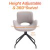 TS Teddy Velvet Upholstered Chair with Metal Legs,Modern Accent Without Wheels, Home Office Chair Desk Chair Computer Task Chair with 360 Degree Rotat