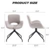 TS Teddy Velvet Upholstered Chair with Metal Legs,Modern Accent Without Wheels, Home Office Chair Desk Chair Computer Task Chair with 360 Degree Rotat
