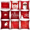 45*45 Christmas Cushion Cover Merry Christmas Decorations for Home Santa Reindeer Pillow Cases Xmas Gifts New Year 2024 Navidad